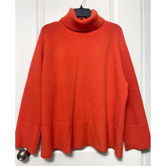REISS Edina Cashmere Blend Roll Neck Sweater in Orange Size L - Picture 5 of 13